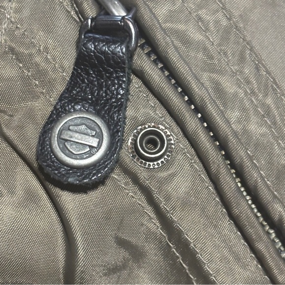 Harley Davidson Jacket M Olive Color orange liner bomber Street wear Motorcycle - Picture 7 of 13